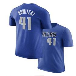 Pullover Unisex Basketball Kleidung No.41 T-Shirt Männer Sport NBA Outdoor Casual Kurzarm Sweatshirt,L von PiWine