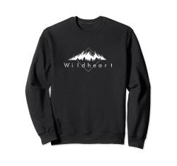 Wildheart Naturfreund Umwelt Motiv Wald und Berge Sweatshirt von Pialotte Kasef