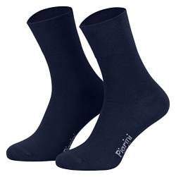 35-38 - 8 Paar Business Socken, Anzugsocken ohne Gummibund Baumwolle - Herren Damen - 8er Pack - marine von Piarini