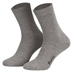 39-42 - 8 Paar Business Socken, Anzugsocken ohne Gummibund Baumwolle - Herren Damen - 8er Pack - grau von Piarini