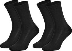 Piarini 2 Paar Business Socken Herren Anzug Socken atmungsaktiv schwarz 35-38 von Piarini