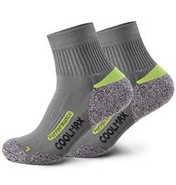 Piarini 2 Paar Coolmax Wandersocken Trekkingsocken Funktionssocken kurz - grau 35-38 von Piarini