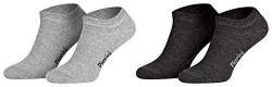 Piarini 35-38/8 Paar Sneaker-Socken Sportsocken Baumwolle ohne Naht kurz Damen Herren Anthrazit-Grau von Piarini