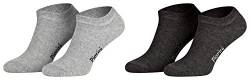 Piarini 39-42/8 Paar Sneaker-Socken Sportsocken Baumwolle ohne Naht kurz Damen Herren Anthrazit-Grau von Piarini