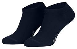 Piarini 39-42/8 Paar Sneaker-Socken Sportsocken Baumwolle ohne Naht kurz Damen Herren Navy von Piarini