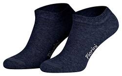 Piarini 43-46/8 Paar Sneaker-Socken Sportsocken Baumwolle ohne Naht kurz Damen Herren Blau Jeans von Piarini