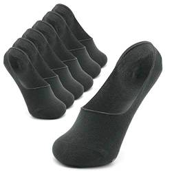 Piarini 6 Paar Invisible Socks Unsichtbare Füßlinge Männer Herren Sneakersocken schwarz 43 44 45 46 von Piarini