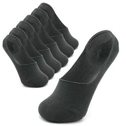 Piarini 6 Paar Invisible Socks Unsichtbare Füßlinge Männer Herren Sneakersocken schwarz 47 48 49 50 von Piarini