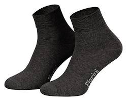 Piarini 8 Paar kurze Socken Kurzsocken Quarter Socken für Damen Herren - dünn ohne Gummibund - anthrazit 35-38 von Piarini