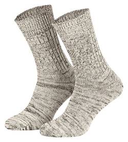 Piarini Baumwollsocken Jeanssocken für Herren und Damen aus atmungsaktive Baumwolle - 5er Pack - Natur Gr. 43-46 von Piarini