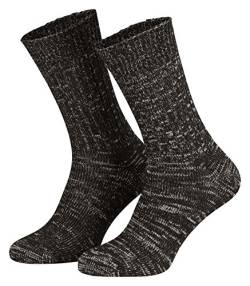 Piarini Baumwollsocken Jeanssocken für Herren und Damen aus atmungsaktive Baumwolle - 5er Pack - Schwarz Gr. 39-42 von Piarini