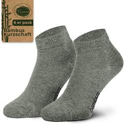 Piarini Gr. 43-46 6 Paar Bambussocken Herren-Socken kurz grau von Piarini