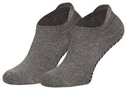 Piarini Pilates Socken Damen Anti Rutsch - Yoga Socken - Stoppersocken & Antirutschsocken Frauen grau anthrazit 35 36 37 38 von Piarini