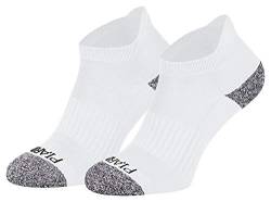 Piarini Sportsocken Laufsocken Herren Kurz Weiß 43 44 45 46 2-Set Low Cut Sneaker Mens Running Socks 43-46 von Piarini