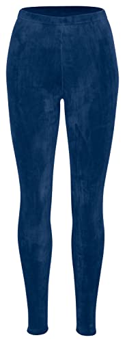 Piarini Winter Leggings Teddy Innenfleece - Thermo Leggings extra kuschelig warm in Blau Gr.L-XL von Piarini