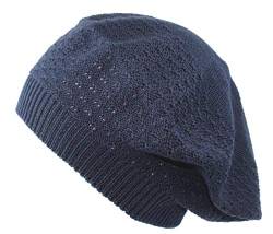 Piccarda Baskische Sommer Frau Mütze, Sommer Baumwollkappe, Hut für Mädchen, Made in Italy, Weicher und eleganter Hut (Blau) von Piccarda
