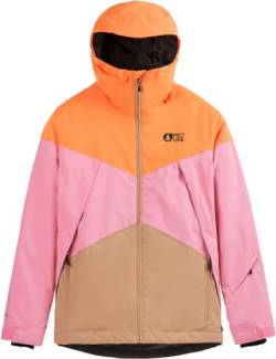 Picture W Seakrest Jacket Colorblock-Orange-Pink - Warme wasserdichte Damen Freeride Skijacke, Größe S - Farbe Latte von Picture