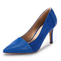 PiePieBuy Damen-Pumps mit spitzem Zehenbereich, Stiletto, klassisch, für Party, Büro, königsblau, 40.5 EU von PiePieBuy