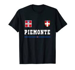 Piemonte Sport-/Fußballtrikot mit Flagge, Fußball T-Shirt von Piemonte National Pride Italian Tees