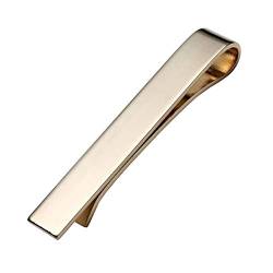 PiercingJ 1x Herren Dünn Skinny Krawattennadel Krawattenklammer Set Business Hochzeit Tie Clip Set für Schmale Krawatte aus Edelstahl, silber/gold/schwarz (gold, 54 * 8mm) von PiercingJ