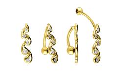 18 Karat Gold Bananabell ORIENTALISCHES DESIGN von Piercingline