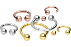 18 Karat Gold Hufeisenring von Piercingline