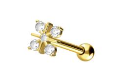 18 Karat Gold Ohrpiercing POLARSTERN von Piercingline