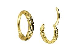 18 Karat Gold Segmentring Clicker KETTEN-DESIGN von Piercingline