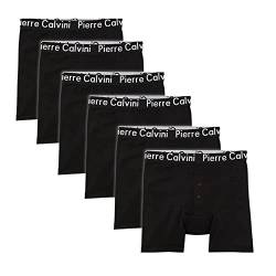 Pierre Calvini (6/12-Pack) Herren Boxershorts mit elastischem Bund | Herren Button-Fly Boxershorts im Stretch-Fit-Design | Herren-Boxershorts Multipack von Pierre Calvini