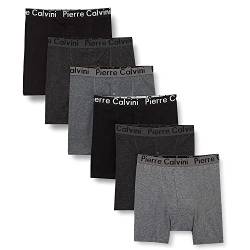 Pierre Calvini (6/12-Pack) Herren Boxershorts mit elastischem Bund | Herren Button-Fly Boxershorts im Stretch-Fit-Design | Herren-Boxershorts Multipack von Pierre Calvini