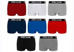 Pierre Calvini Herren Fitted Hipster Boxershorts 8er Pack, Klassisch sortiert, XXL von Pierre Calvini