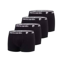 Herren-Boxershorts, Baumwolle, natürliche und hypoallergene Boxershorts (4 Stück), Schwarz , L von Pierre Cardin