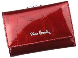 Pierre Cardin Glänzende Brieftasche für Damen Stilvoll aus 100% Naturleder Lackiert 12,5 x 8 x 3,5 cm Für 5 Karten 1 Scheinfach 1 Münzfach Farbe Rot von Pierre Cardin