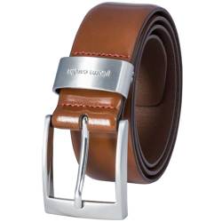 Pierre Cardin Gürtel Herren Vollledergürtel aus Rindleder, 40 mm breit, Gürtel, Ledergürtel, Klassik-Gürtel mit Metallschlaufe, cognac (Cognac, 105) von Pierre Cardin