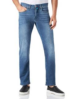 Pierre Cardin Herren 5-Pocket Lyon Tapered Jeans, Blue Used Buffies, 30W / 32L von Pierre Cardin