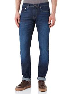 Pierre Cardin Herren 5-Pocket Lyon Tapered Jeans, Dark Blue Used Buffies, 34W / 30L von Pierre Cardin