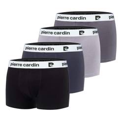 Pierre Cardin Herren Boxershorts PC/1/BC/Pk4 Retroshorts, Grau/Blau/Schwarz/Weiß, M von Pierre Cardin