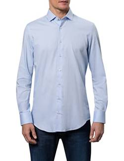 Pierre Cardin Herren Herrenhemd Langarm Hemd, blau, 44 von Pierre Cardin