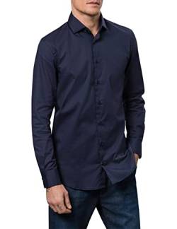 Pierre Cardin Herren Herrenhemd Langarm Hemd, dunkelblau, 45 von Pierre Cardin