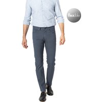 Pierre Cardin Herren Hose blau Baumwolle meliert von Pierre Cardin