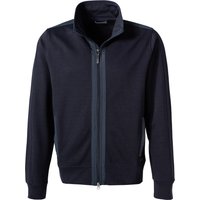 Pierre Cardin Herren Sweatjacke blau Baumwolle unifarben von Pierre Cardin