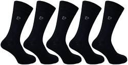 Pierre Cardin Herren einfarbige Socken | 5 & 7 Paar Optionen | UK Größe 7-11 | Herren Arbeitssocken Einfarbig Herren Socken Socken für Herren Umweltfreundliche Socken, 5 Stück, schwarz von Pierre Cardin