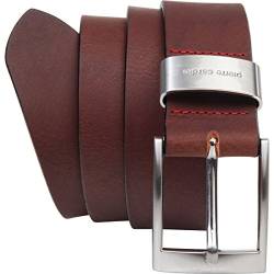 Pierre Cardin Leder-Gürtel Herren 40 mm breit, Gürtel Herren Vollledergürtel schwarz/braun, Größe/Size:125, Farbe/Color:braun von Pierre Cardin