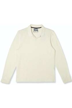 Pierre Cardin Modern Fit Longsleeve Poloshirt weiss, Einfarbig von Pierre Cardin