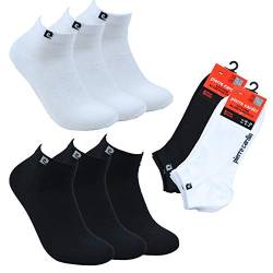 Pierre Cardin Sneaker Socken Herren (10er Pack) - Kurze Halbsocken Füßlinge Atmungsaktive Baumwolle - Schwarz & Weiß,Schwarz, size 43-46 von Pierre Cardin