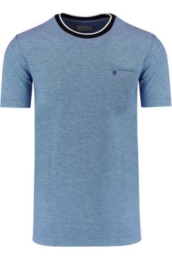 Pierre Cardin Tailored Fit T-Shirt Rundhals blau, Einfarbig von Pierre Cardin