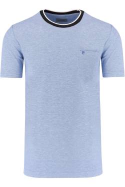 Pierre Cardin Tailored Fit T-Shirt Rundhals hellblau, Einfarbig von Pierre Cardin