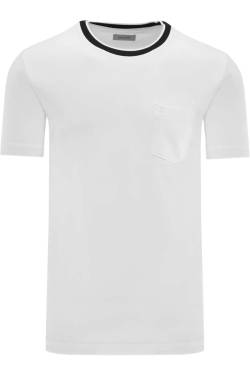 Pierre Cardin Tailored Fit T-Shirt Rundhals weiss, Einfarbig von Pierre Cardin
