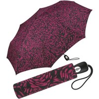 Pierre Cardin Taschenregenschirm schöner Damen-Regenschirm mit Auf-Zu-Automatik, mit wunderschöner Rosenblütenmalerei von Pierre Cardin