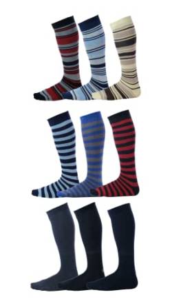 Pierre Henry Socks für Herren (9 Paar) | Baumwolle über der Wade Kleid Socken | Lange Socken entworfen, um 12+ Stunden lang zu bleiben | Business Ready (Größe 38-44) (9 Paar), Business Ready von Pierre Henry Socks